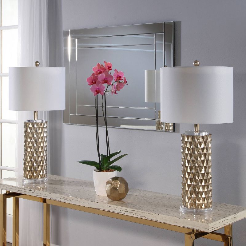 Set of 2 Connie Textu Table Lamps Gold  - Abbyson Living