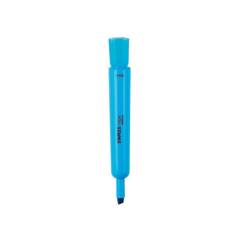 Staples Hype Highlighters Tank Markers Chisel Blue 12PK (28557) 1730599
