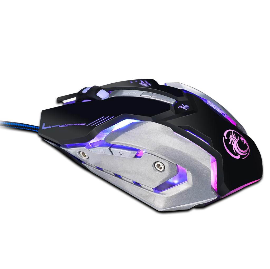 Funtech 4000DPI Wired Gaming Mouse 6 Buttons 500Hz Adjustable LED Optical Professional Gamer Mouse USB Computer Mice For PC Laptop V8