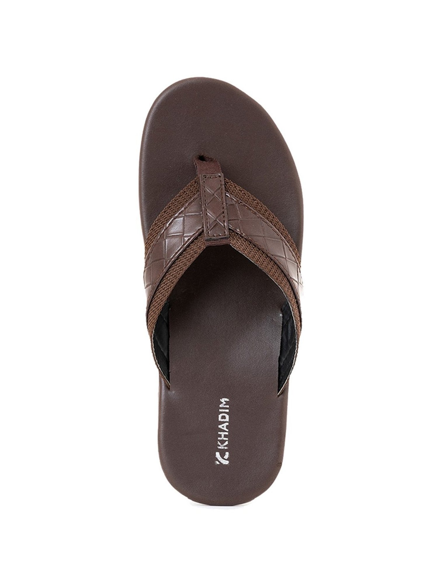 Khadim Men's Brown Flip Flops