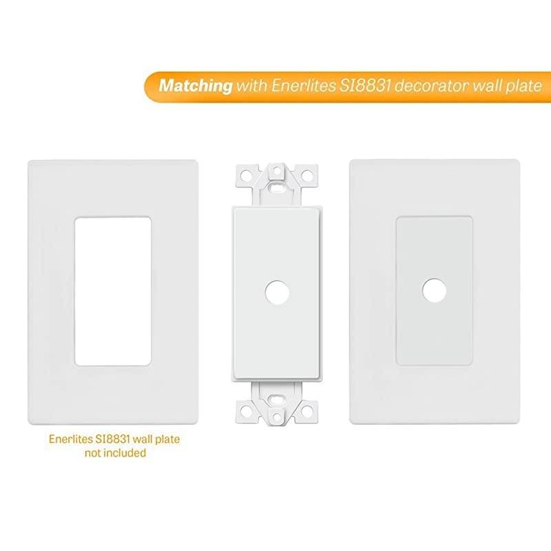 0.406&rdquo; Rotary Dimmer Shaft Adapter Insert for Decorator Wall Plates, 1-Gang Polycarbonate Thermoplastic, UL Listed, 6061-W, White