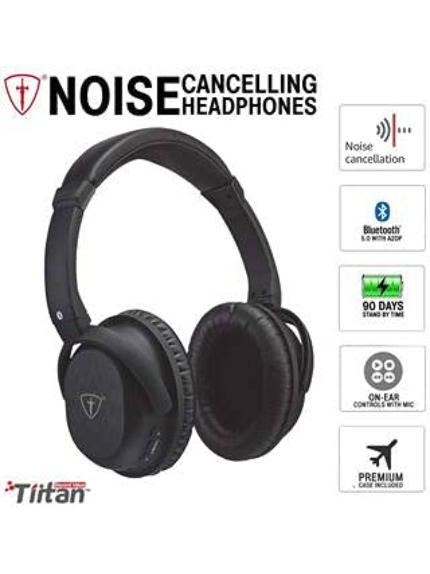 Major IV On Ear Wireless Bluetooth Headphone with Microphone (Black, True Wireless)