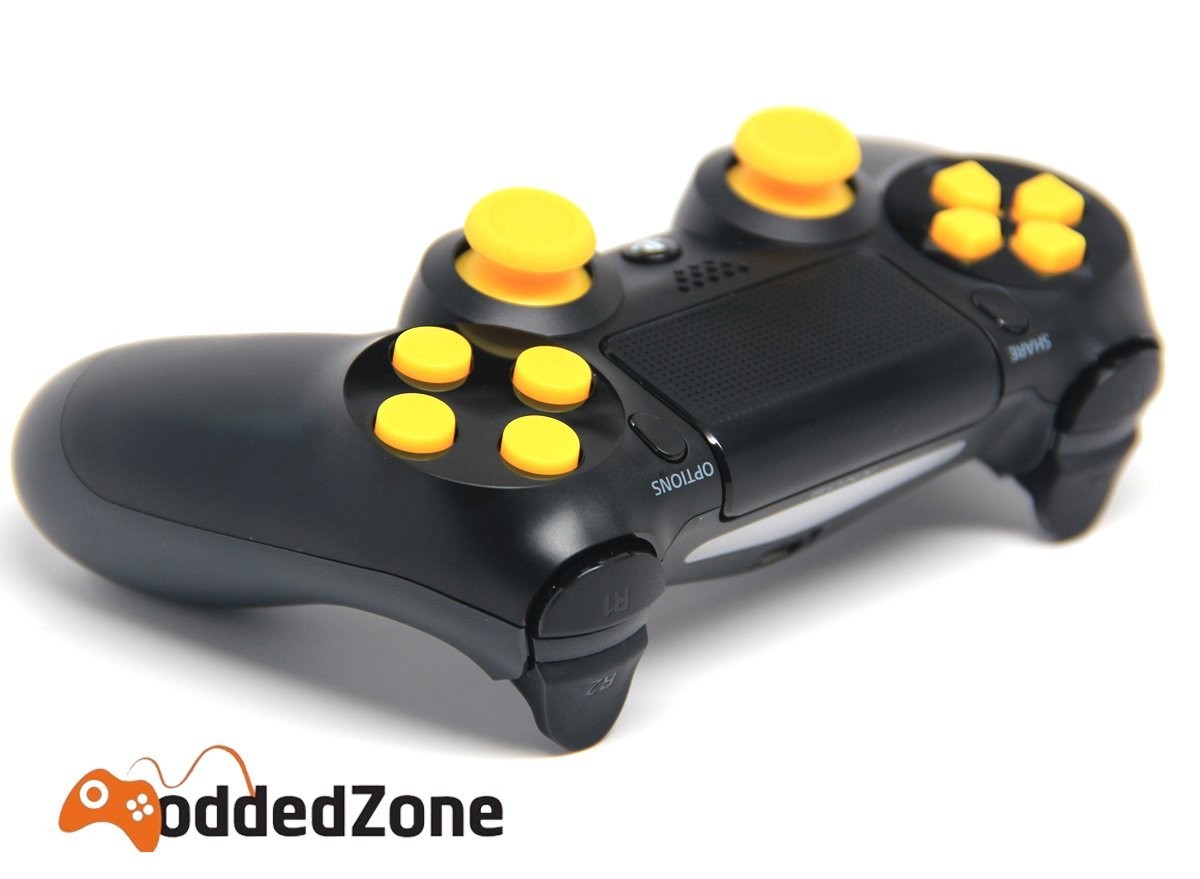 Black/Yellow Ps4 Rapid Fire Custom Modded Controller