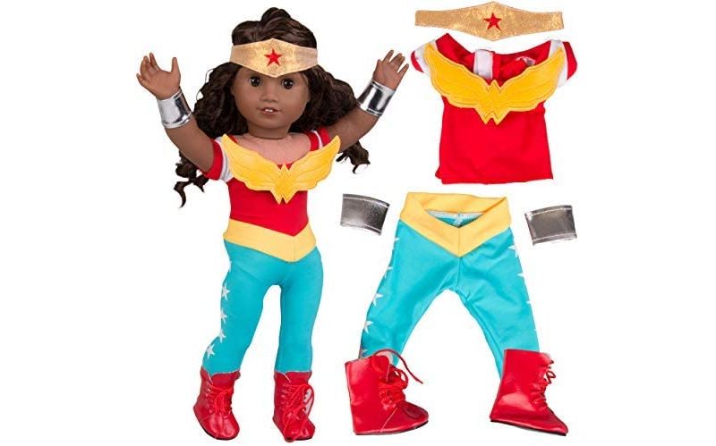 Dress Along Dolly Wonder Woman Inspired Outfit for American Girl Doll