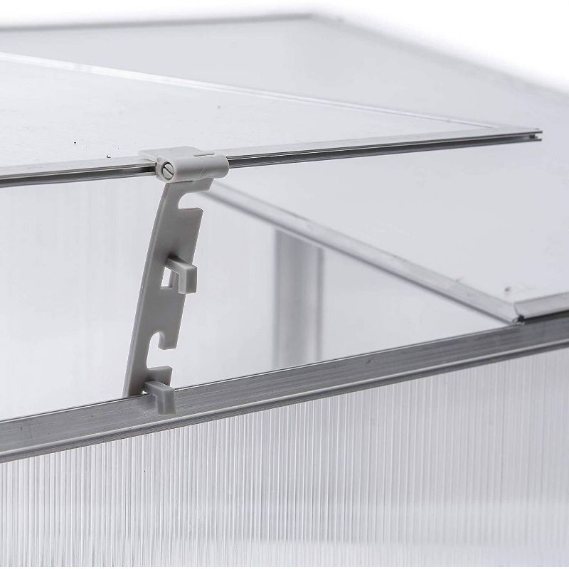 Ogrow 24" Easy to Assemble Square Aluminum Cold Frame Greenhouse for Herbs, Vegatables or Flowers