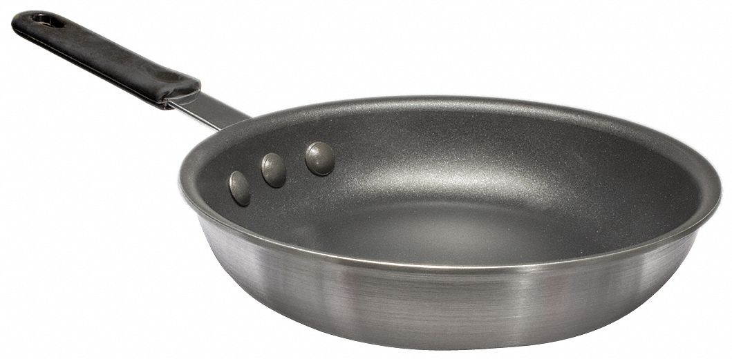 CRESTWARE FRY12SH Frying Pan w/Coating,12-1/2 In.,Aluminum