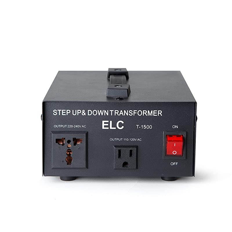 T1500+ 1500Watt Voltage Converter Transformer Step UpDown 110V220V Circuit Breaker Protection Heavy Duty 3Years Warranty