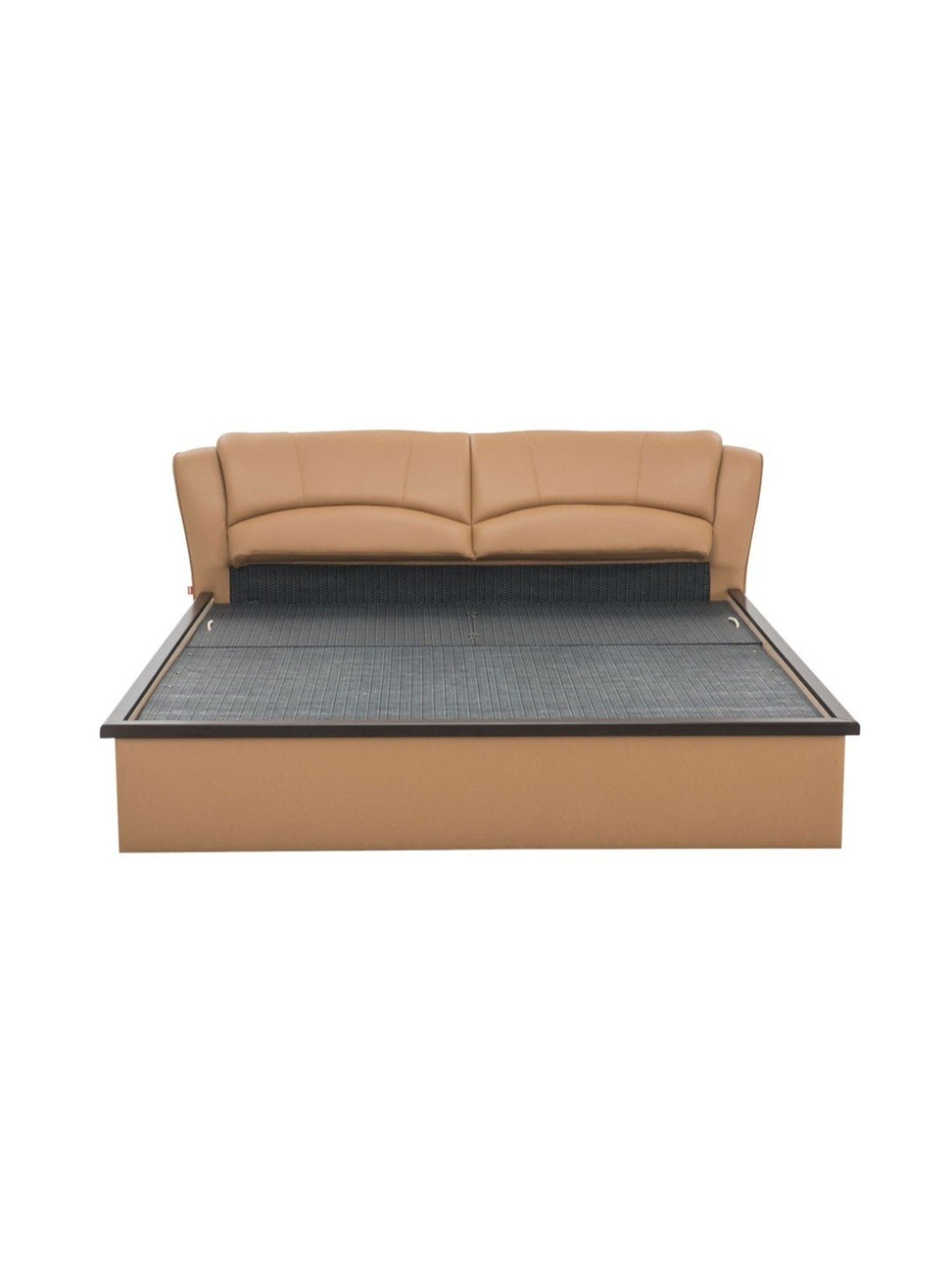 Durian Winston Camel Brown Premium Leatherette Queen Size Bed