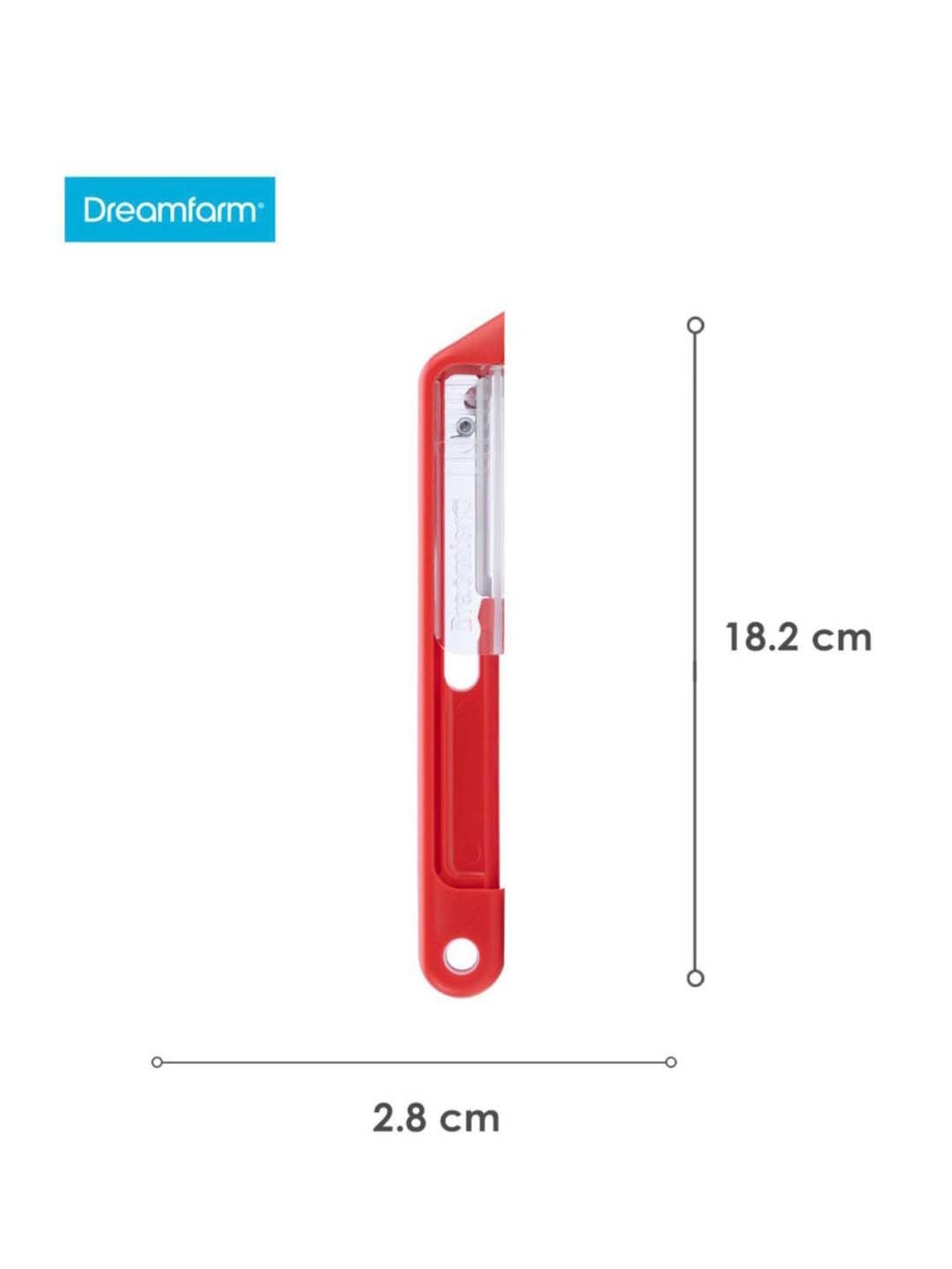 Dreamfarm Red Medium Self Sharpening Vegetable Peeler