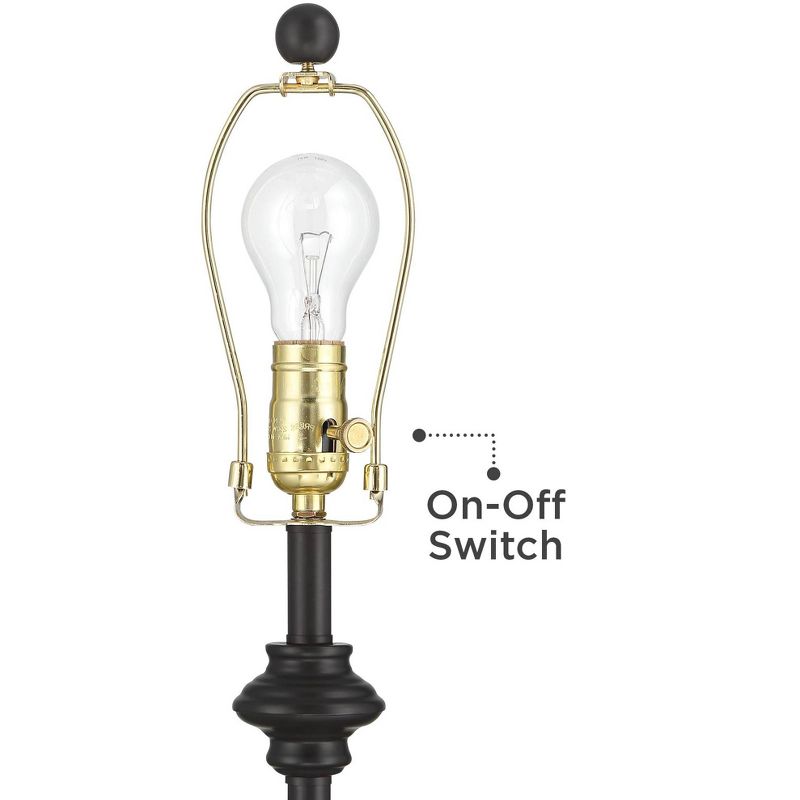 360 Lighting Lynn Bronze Buffet Burlap Linen Table Lamps Set of 2