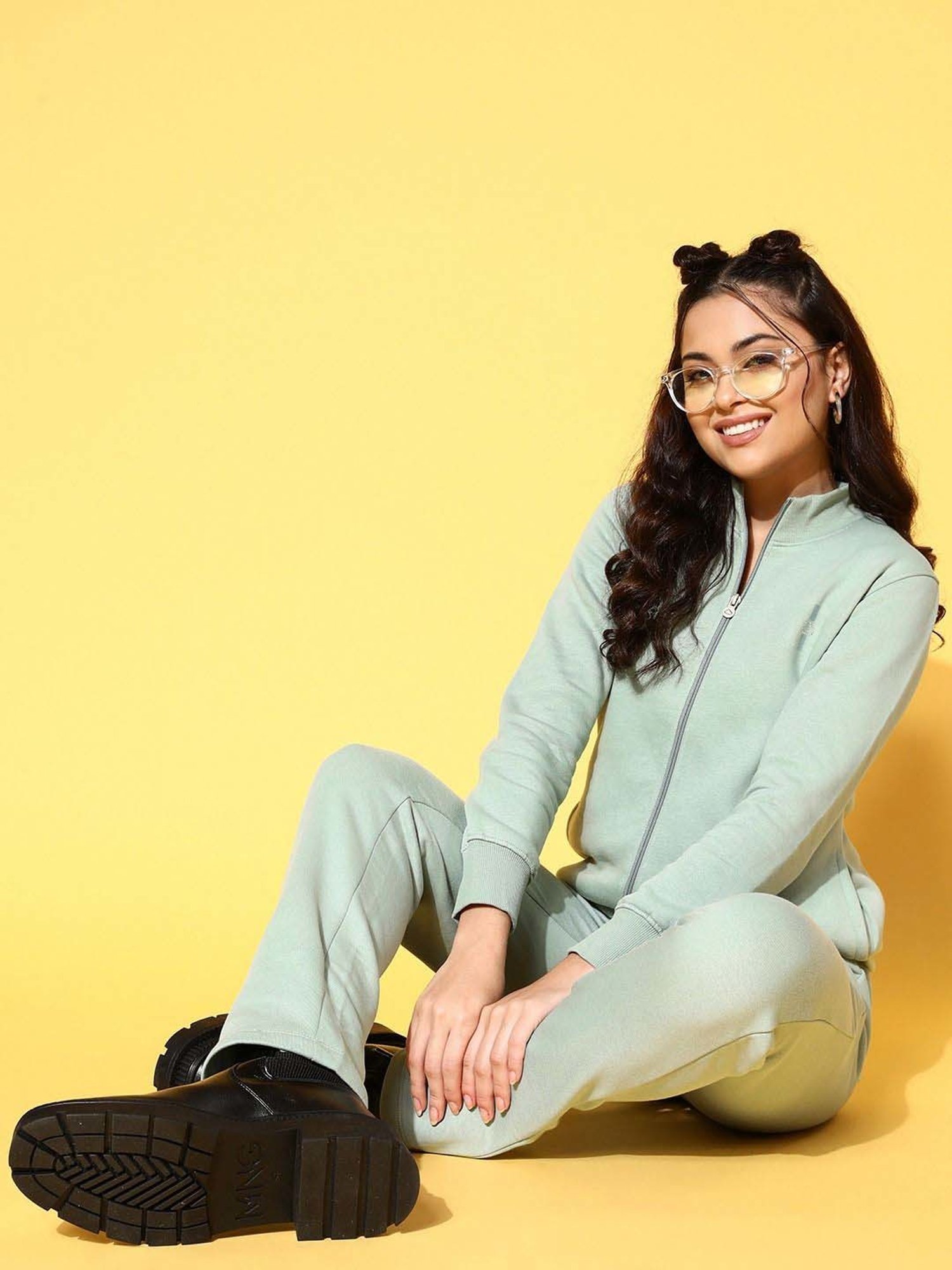 Sweet Dreams Marine Green Regular Fit Sports Jacket Track Pant Set