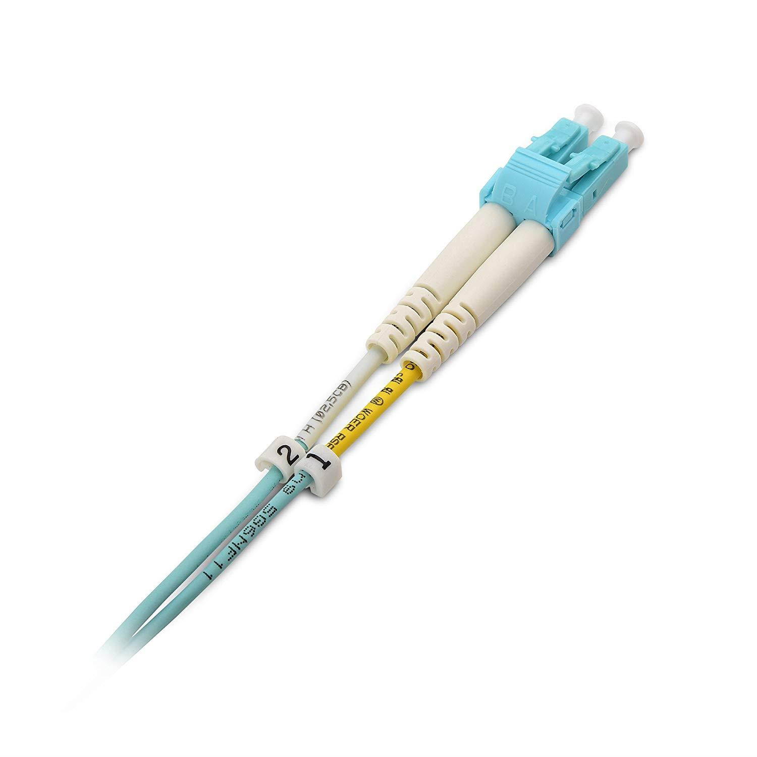 Cable Matters 10Gb 40Gb Multimode Duplex 50/125 OFNP Fiber Cable (OM4 Fiber Optic Cable/LC to LC Fiber Patch Cable) 20m - Available 1m - 30m