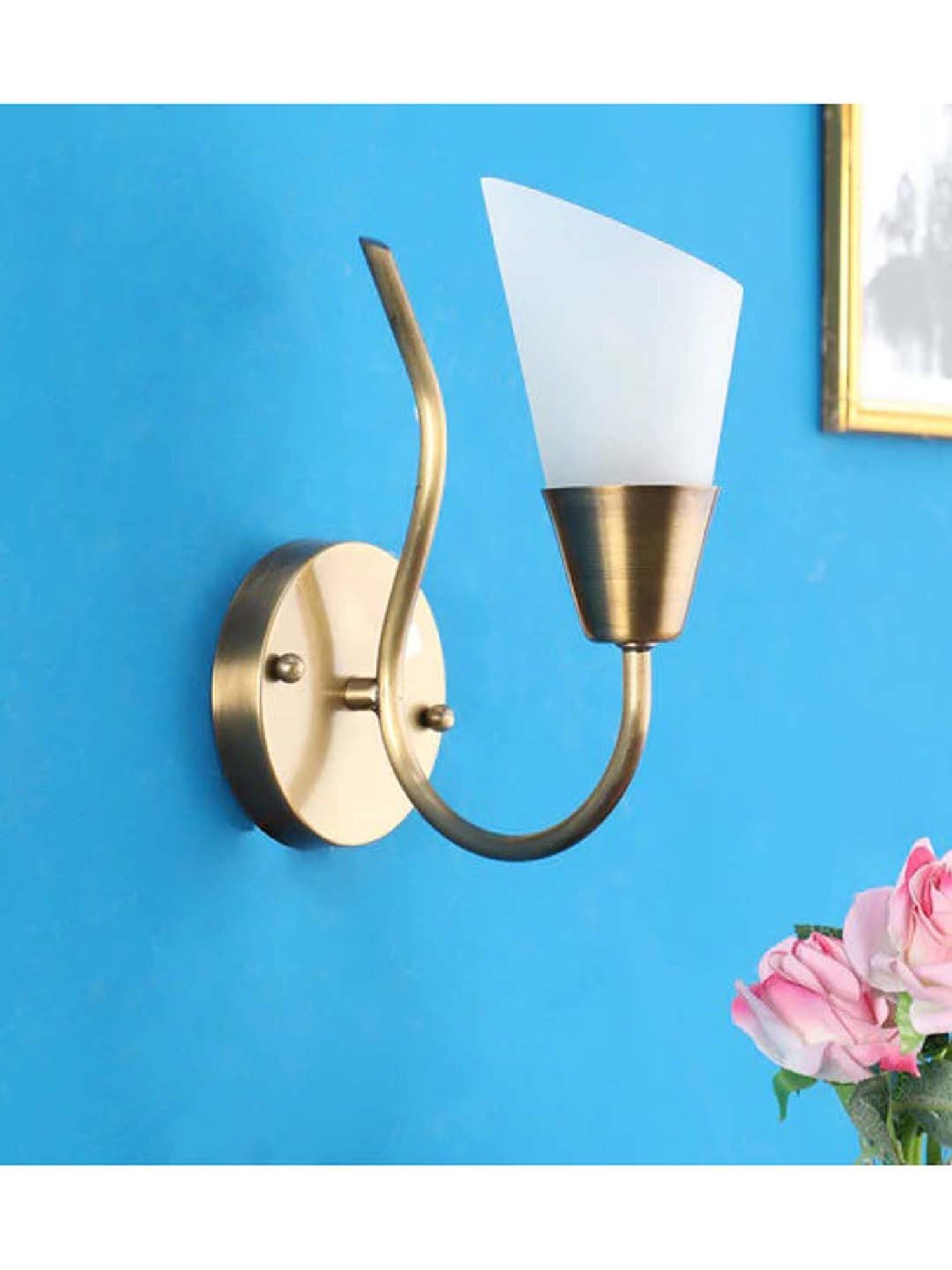 Fos Lighting Antique Brass Usha Double Wall Light (Bulb not included) - Set of 1