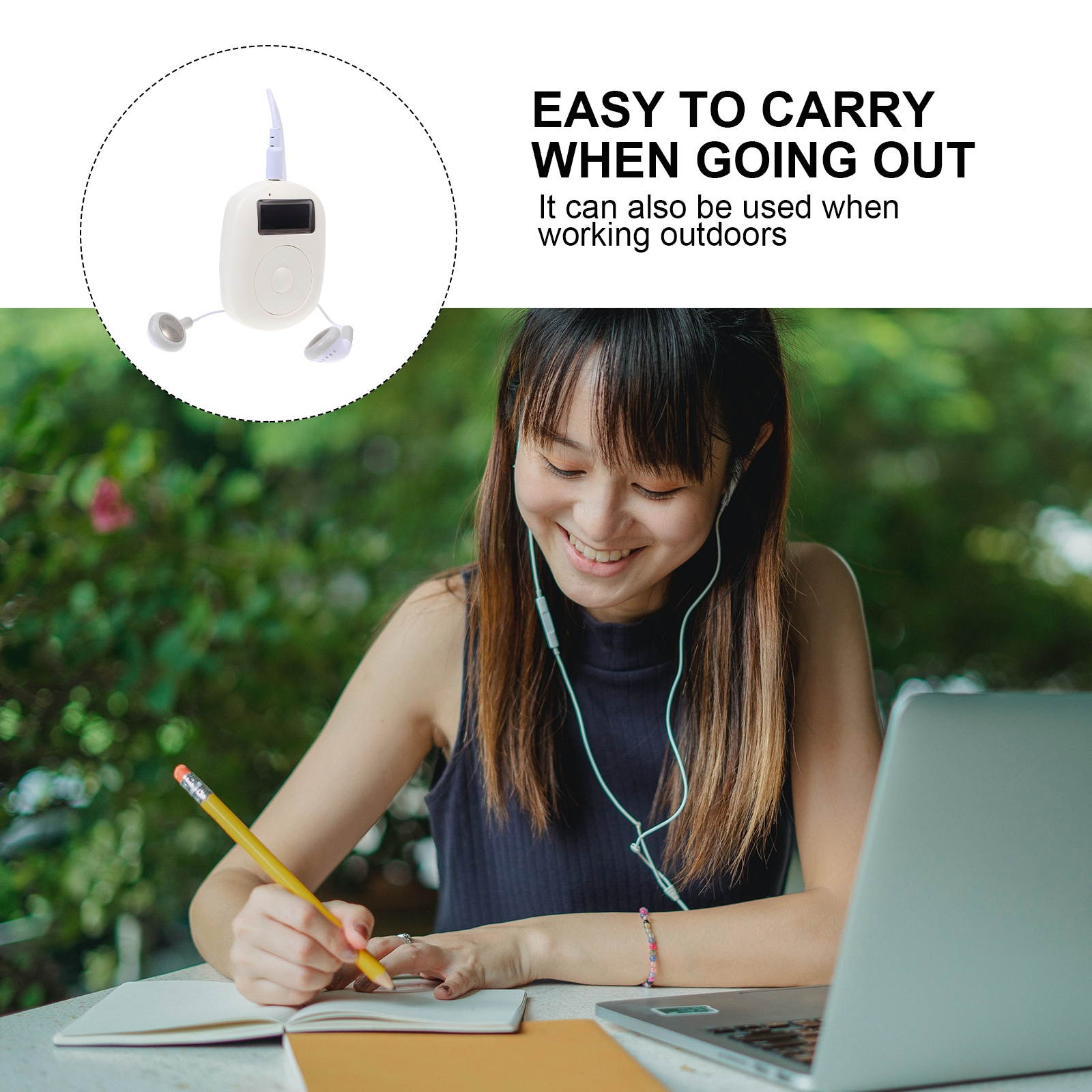 1PC Portable Sturdy Premium Wireless Music Player Digital FM Radio Stereo Radio for Walking Outdoor