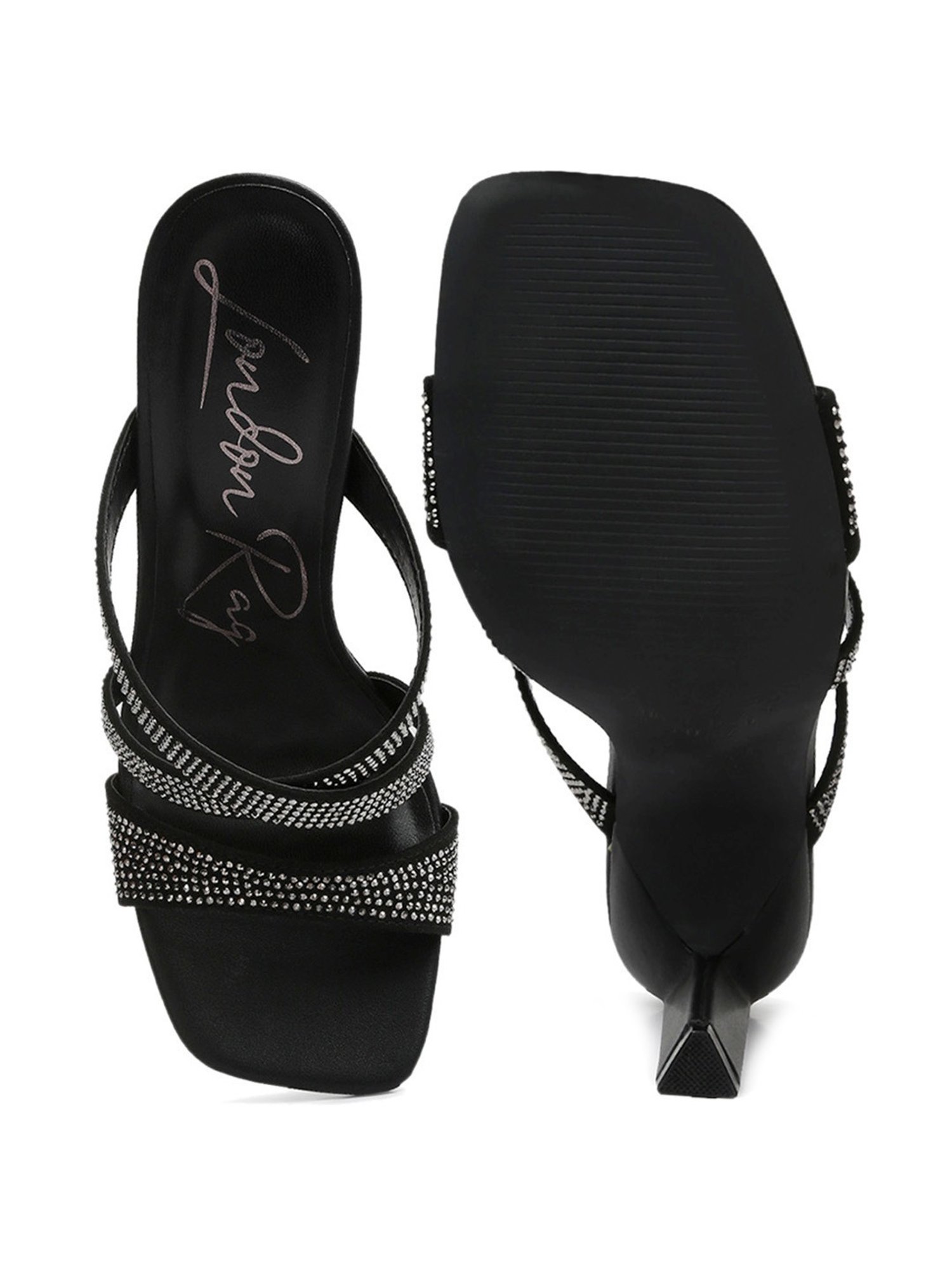 London Rag Women's Wapit Black Casual Sandals