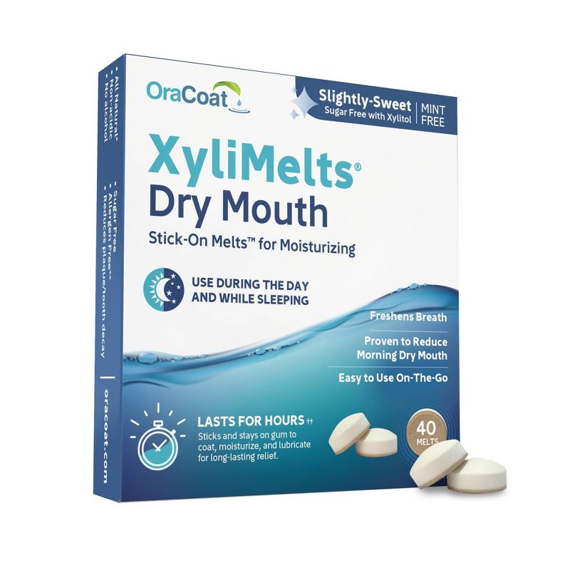 OraCoat XyliMelts for Dry Mouth Relief Slightly Sweet - 40ct