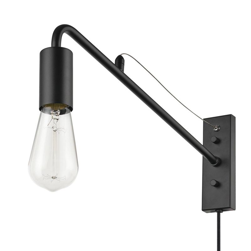 Holden Long Arm Wall Sconce Black - Globe Electric