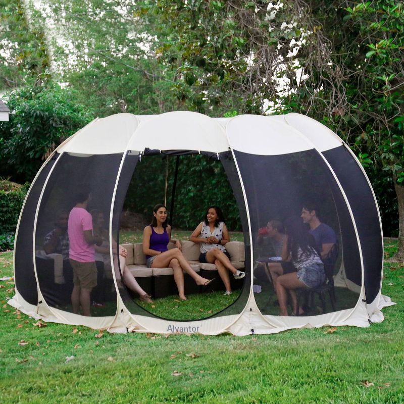 15' x 15' Pop Up Portable Gazebo Screen Tent - Alvantor