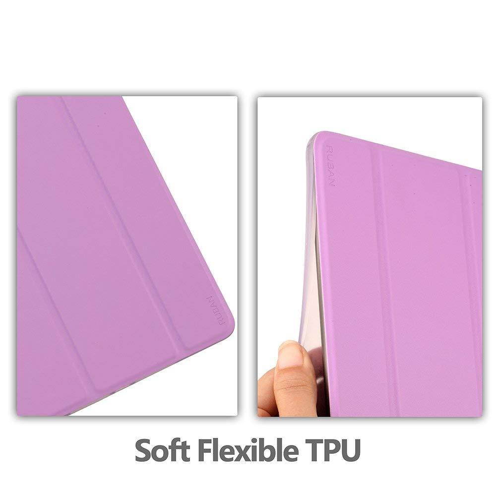 Ruban Case for iPad Pro 9.7 inch 2016 - Slim Lightweight Protective Smart Shell Anti-Scratch Non-Slip Flexible Soft TPU Back Cover Stand [Auto Sleep/Wake], Purple