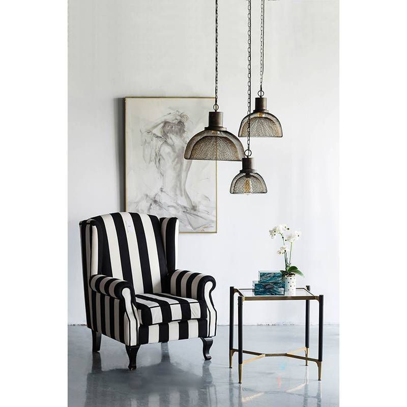 Small Netted Chandelier Black/Gold - A&B Home