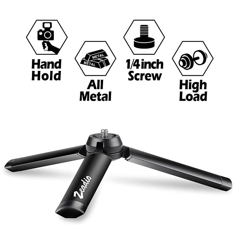Metal Mini Tripod Desktop Tabletop Stand Compact Tripod for Smooth 4 Osmo Mobile Vimble 2 Gimbal Handle Grip Stabilizer and All Cameras