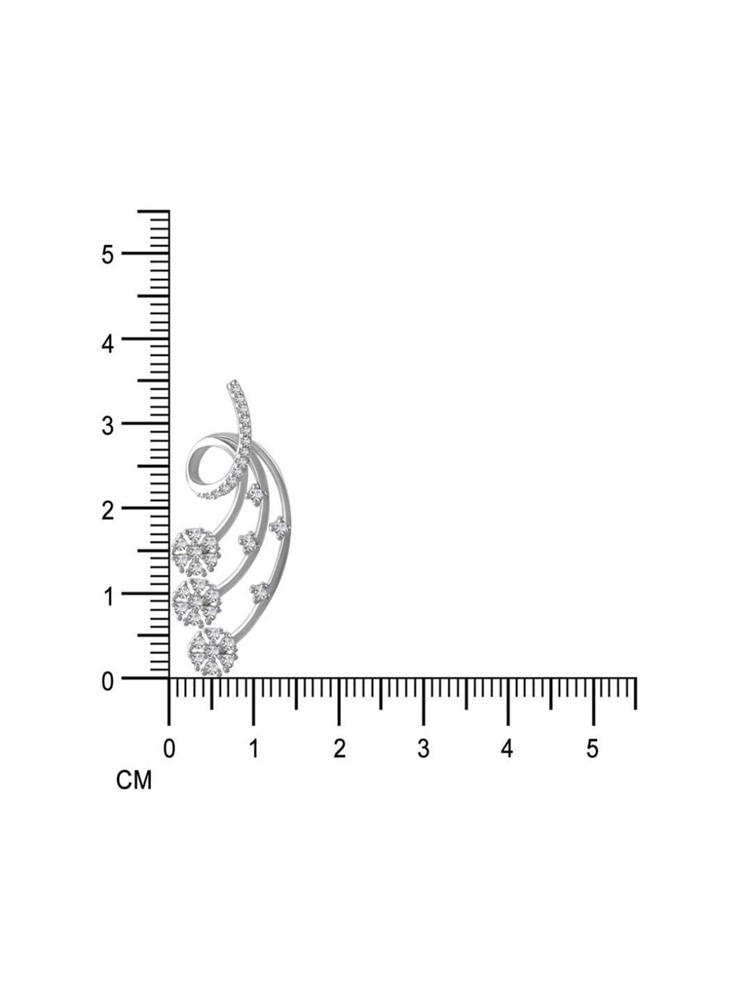 Rihi by P.C. Chandra Jewellers 925 Silver Wrap Drop Pendant and Earring Set for Women & Girls