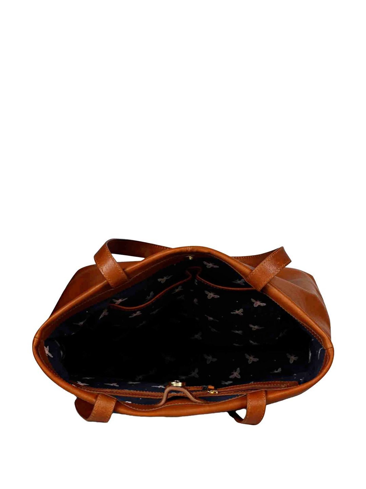 Saint G Tan Solid Medium Handbag