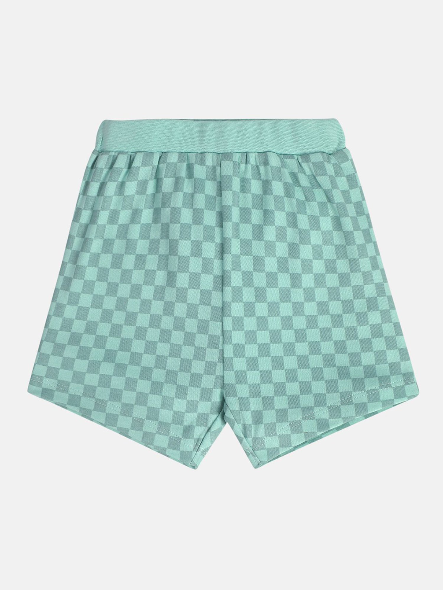 MINIKLUB Boys Green & Blue Printed Shorts (Pack Of 2)