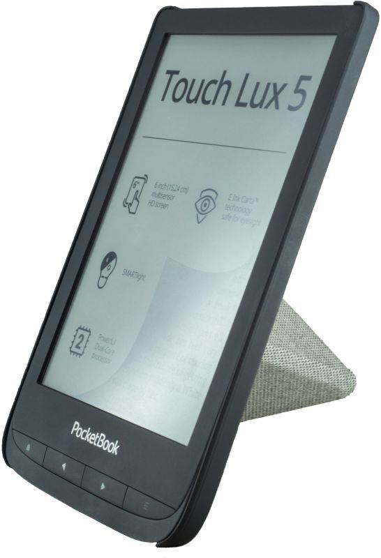 PocketBook Origami Cover for Basic 4, Basic Lux 2, Touch Lux 4 ,Touch Lux 5, Touch HD 3; light grey (HN-SLO-PU-U6XX-LG-WW)