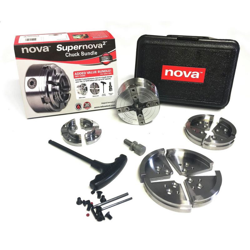 NOVA 23099 SuperNOVA2 Lathe Chuck 30th Anniversary Bundle with case