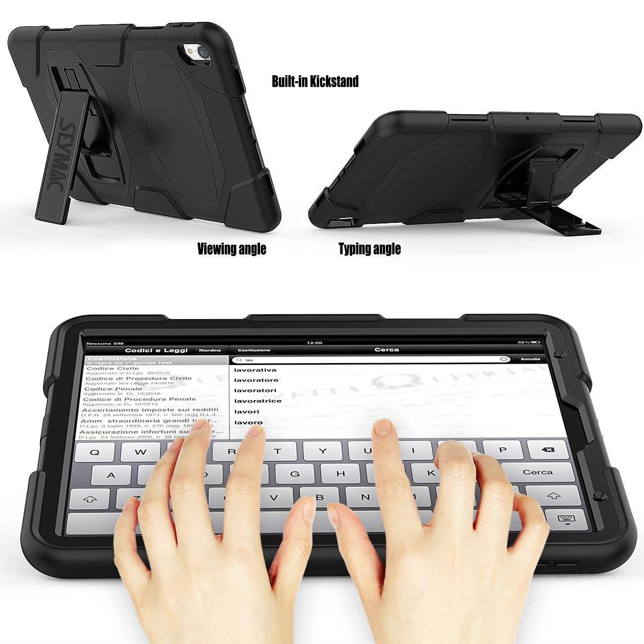 iPad Pro 11 Case 2018, SEYMAC Heavy Duty Full Body Rugged [Shockproof] Drop Protection Bumper Kids Friendly Case with Stable Stand for Students for iPad Pro 11 inch [A1980 A1934 A2013] (Black/Black)