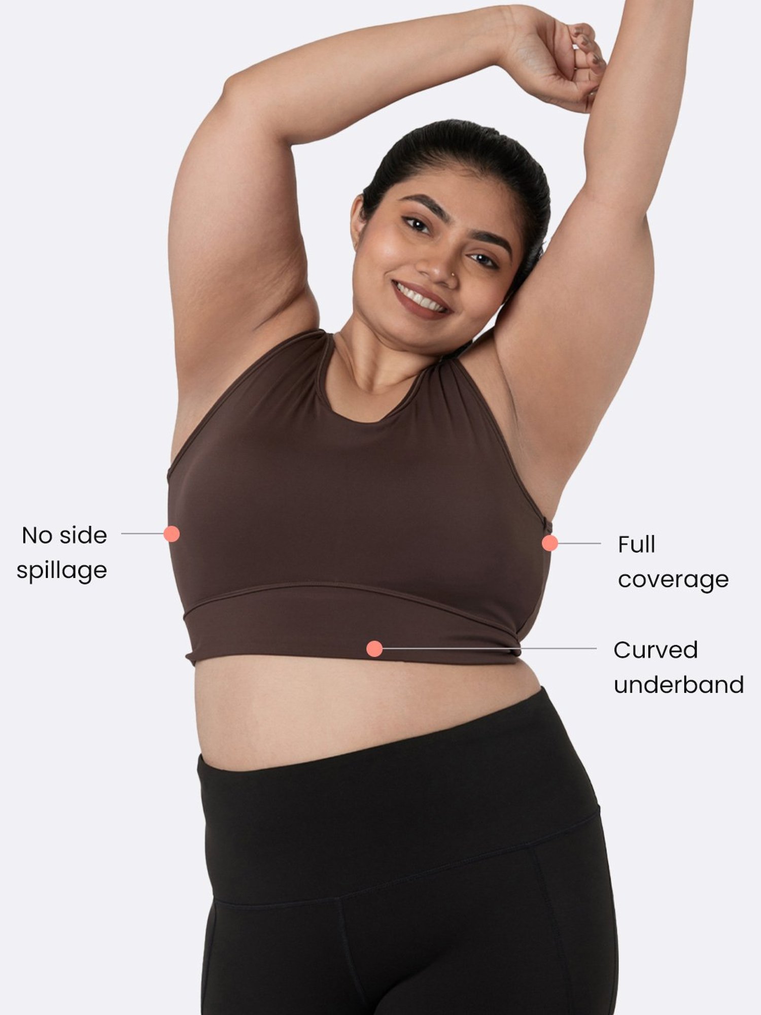 BlissClub Brown The Ultimate Comfort Sports Bra