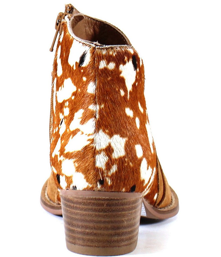 Diba True Sea Sons Printed Calf Hair Western Suede Booties