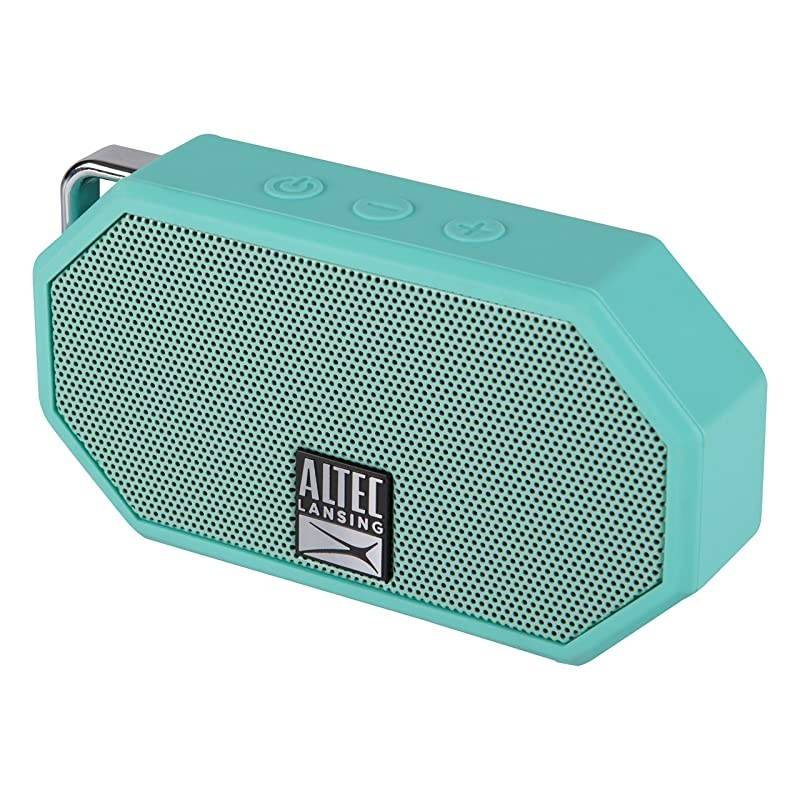 Mini H2O Wireless Bluetooth Waterproof Speaker Floating IP67 Portable Strong Bass Rich Stereo System Microphone 30 ft Range Lightweight 6Hour Battery Mint IMW257MNTGRP