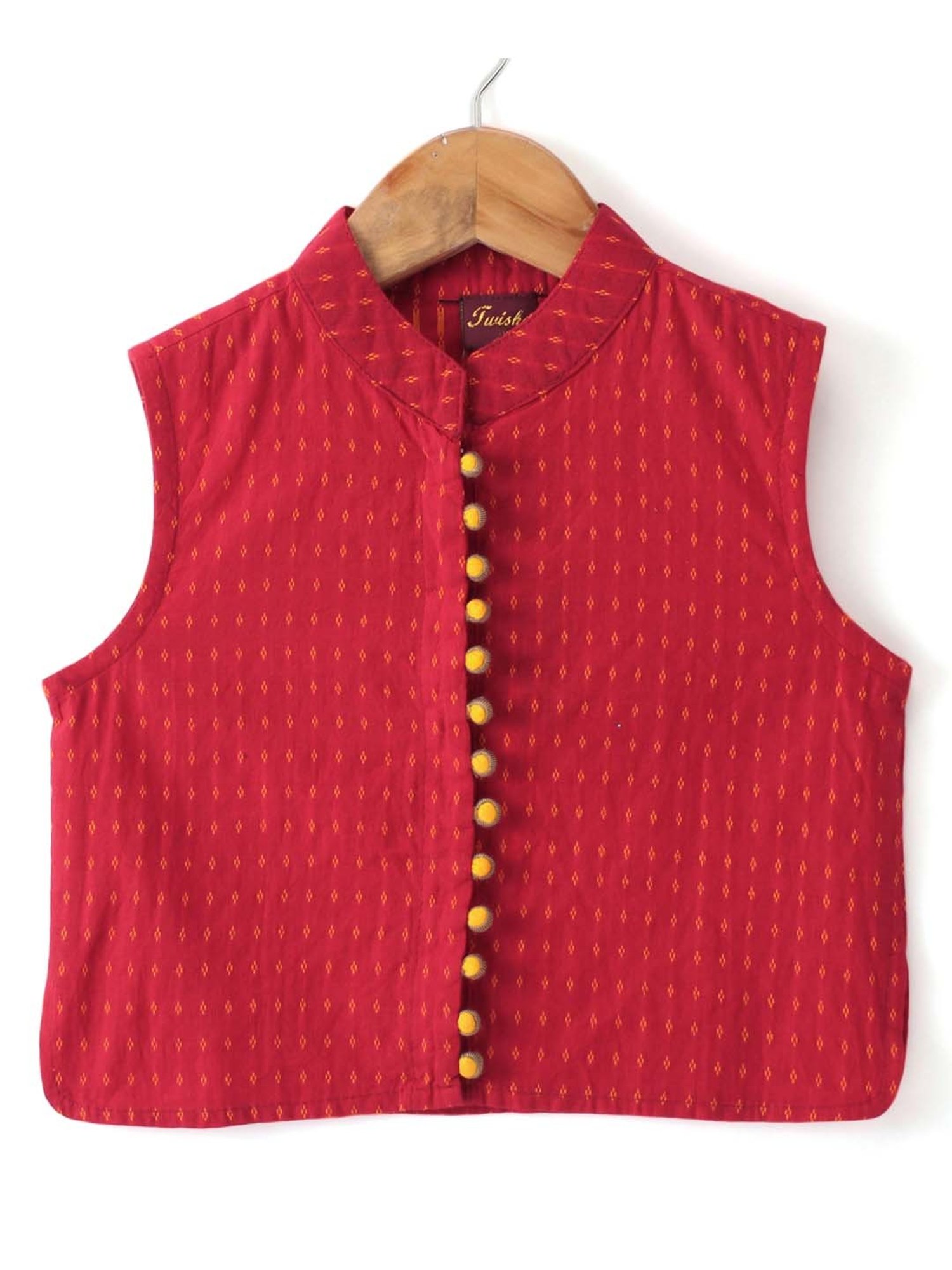 TWISHA Kids Yellow & Red Regular Fit Full Sleeves Kurta Set