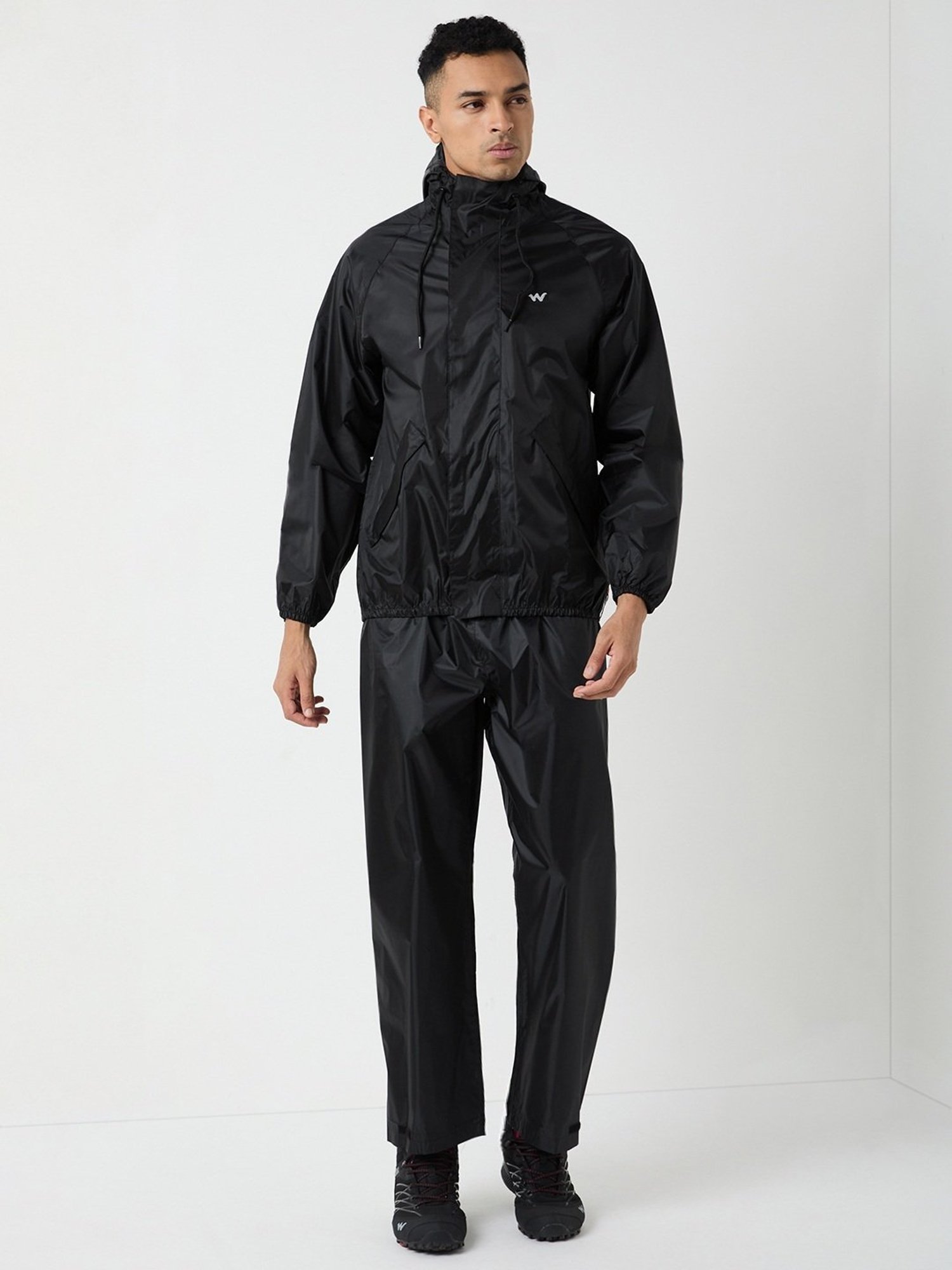 Wildcraft Black Regular Fit Raincoat Set