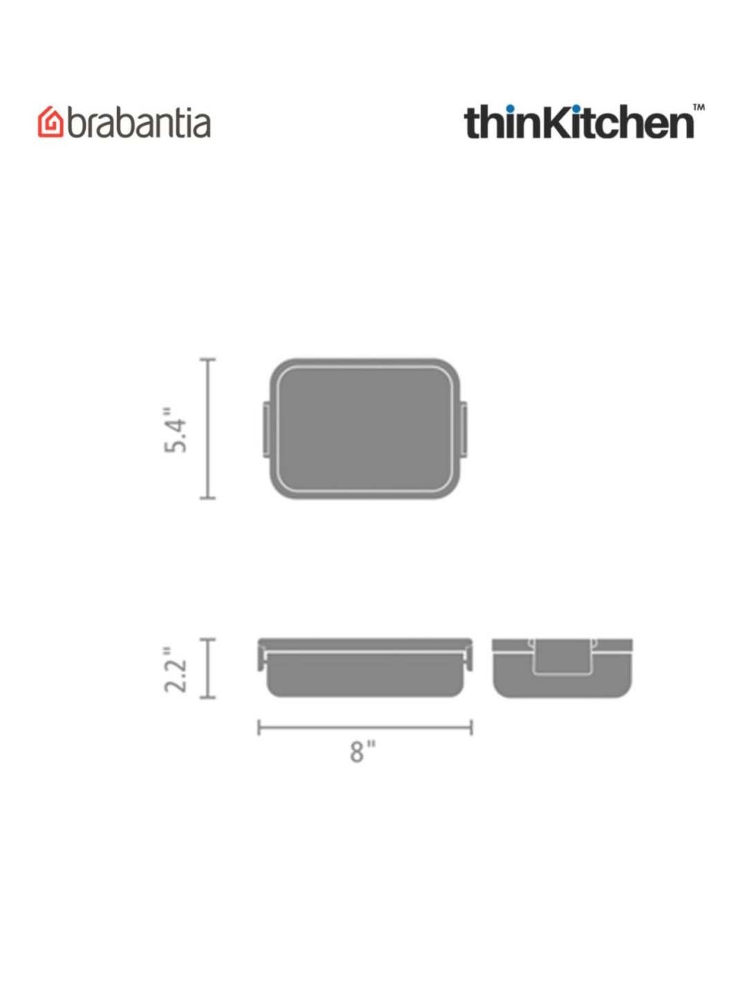 Brabantia Green Plastic Make & Take Medium Lunch Box (1.1 L)