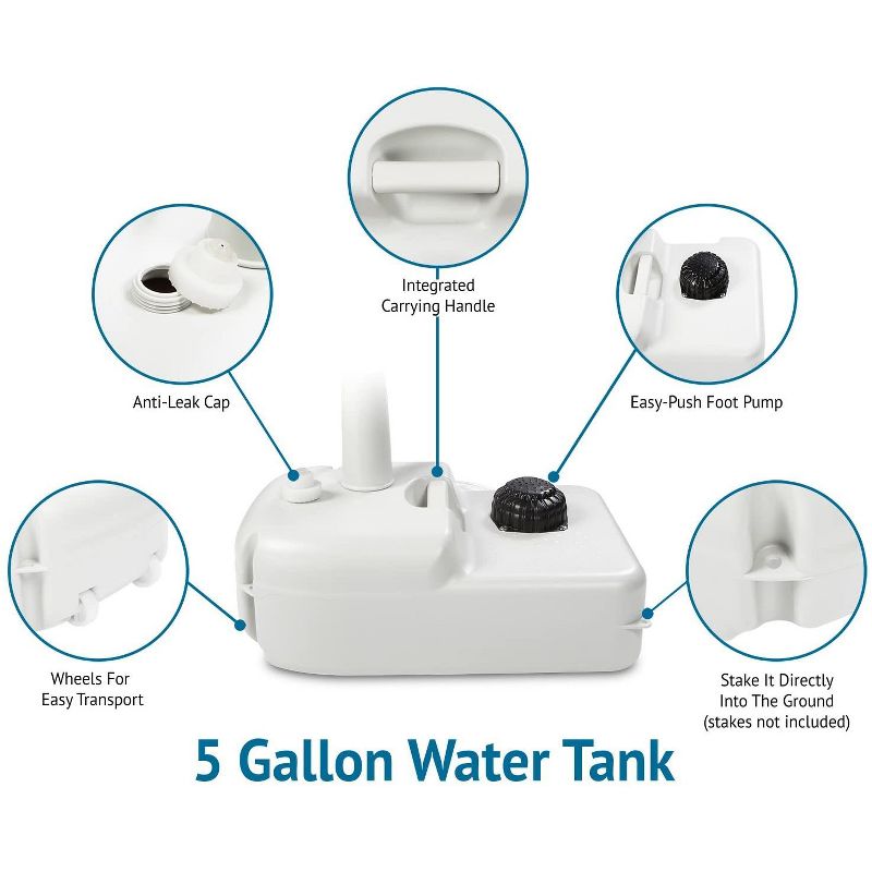 Hike Crew Portable Outdoor Foot Pump Camping Sink with 5 Gallon Water Tank