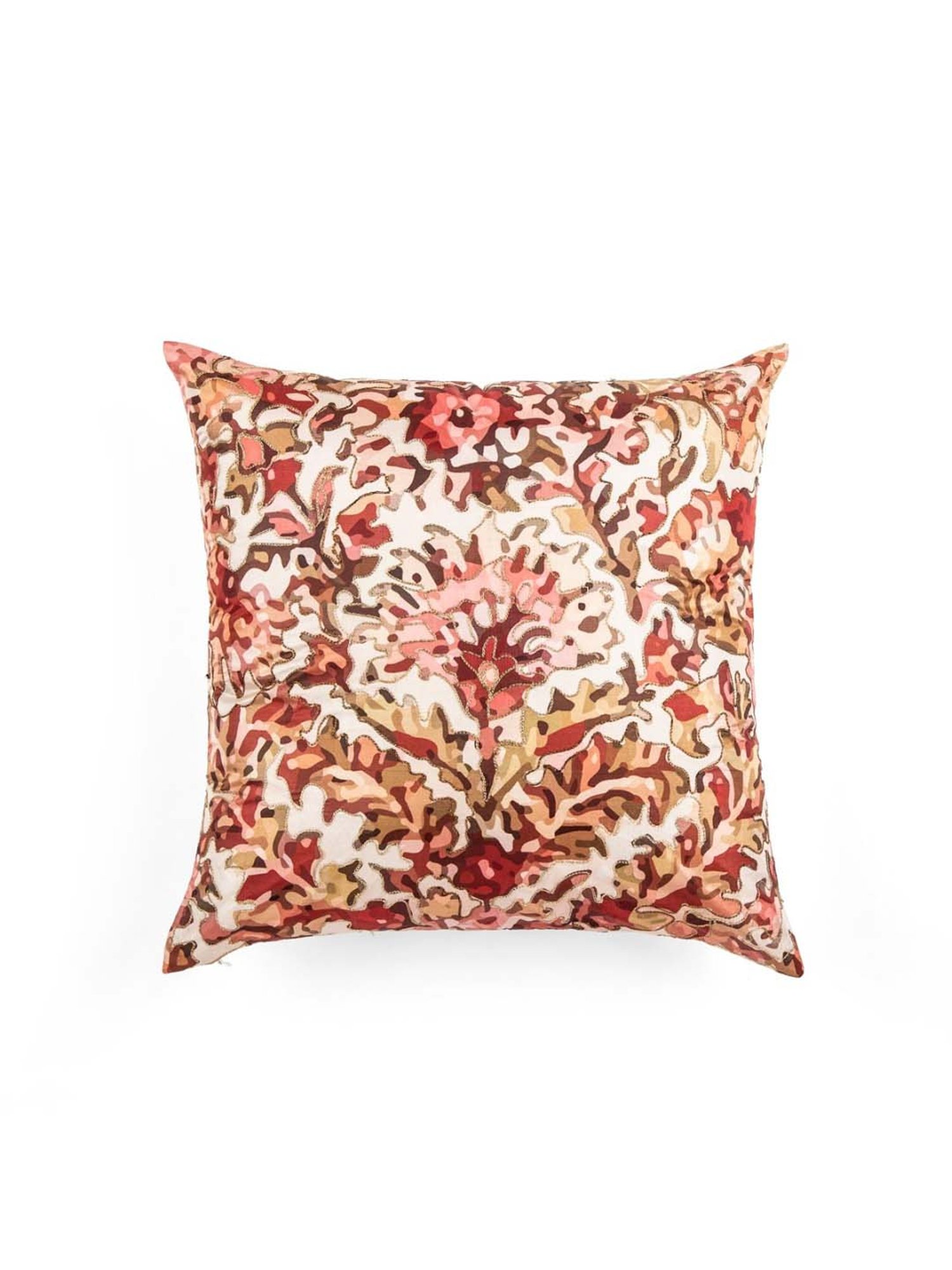 Home4U Brown & Beige Polyester Cushion Cover - Set of 1