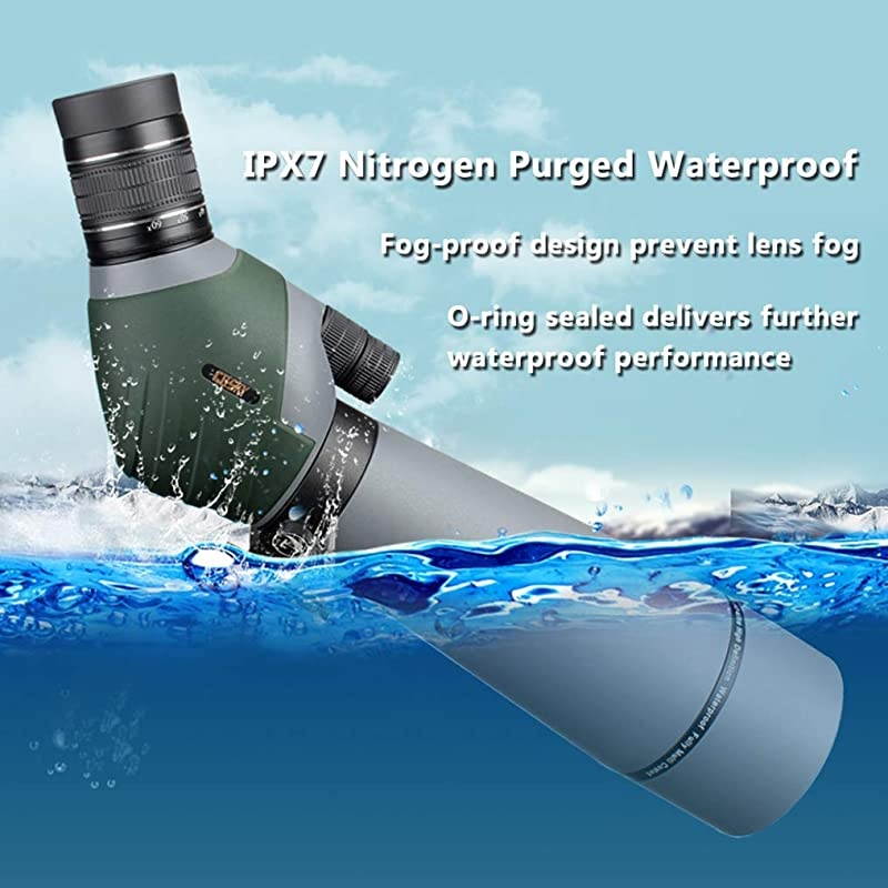 20-60x80 Dual Focusing ED Spotting Scope - Ultra High Definition Optics Scope with Carrying Case and Smartphone Adapter  Shooting Hunting Bird Watching Wildlife Astronomy Scenery