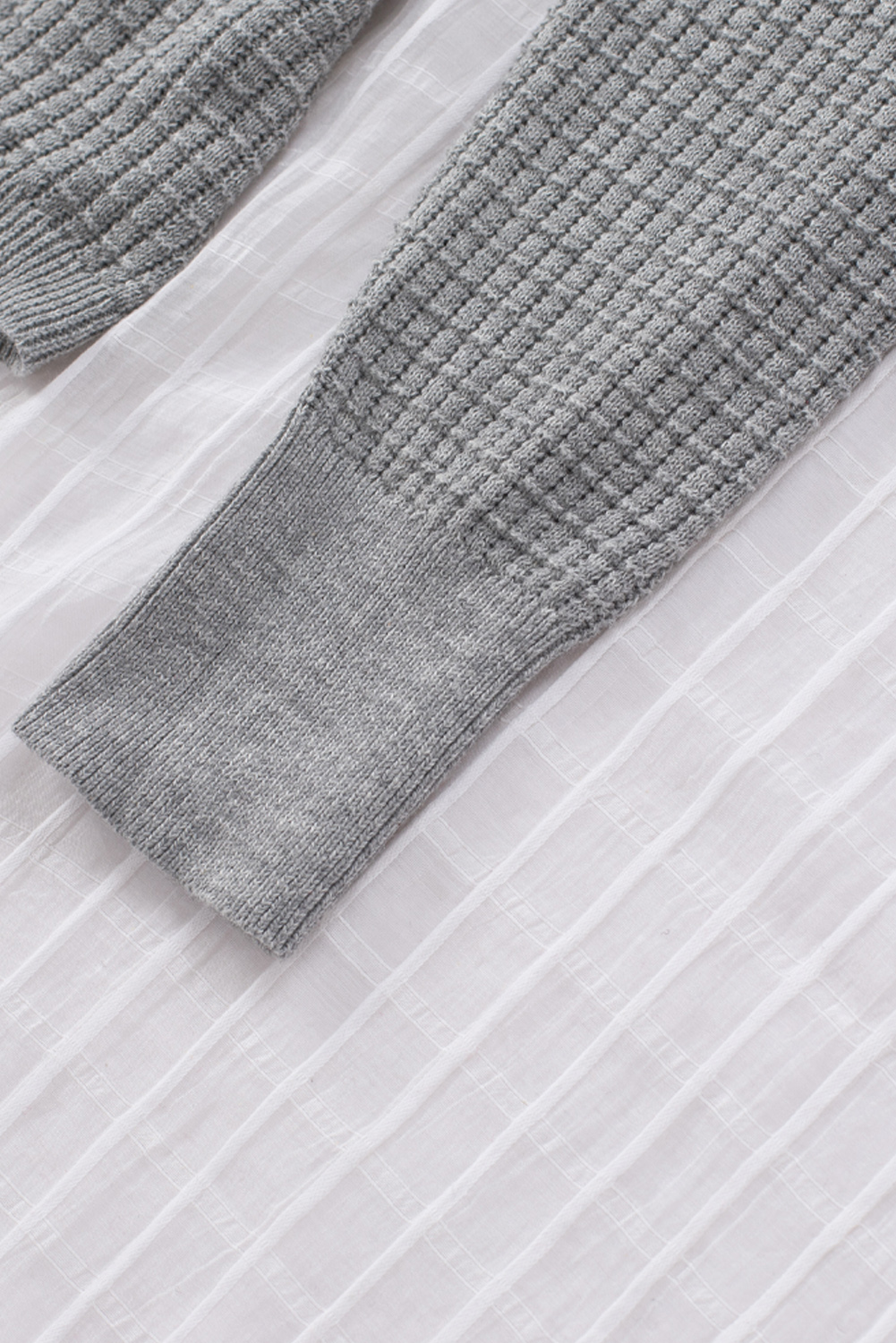 Karen Kane Long Sleeve Asymmetrical Hem Round Neck Sweater