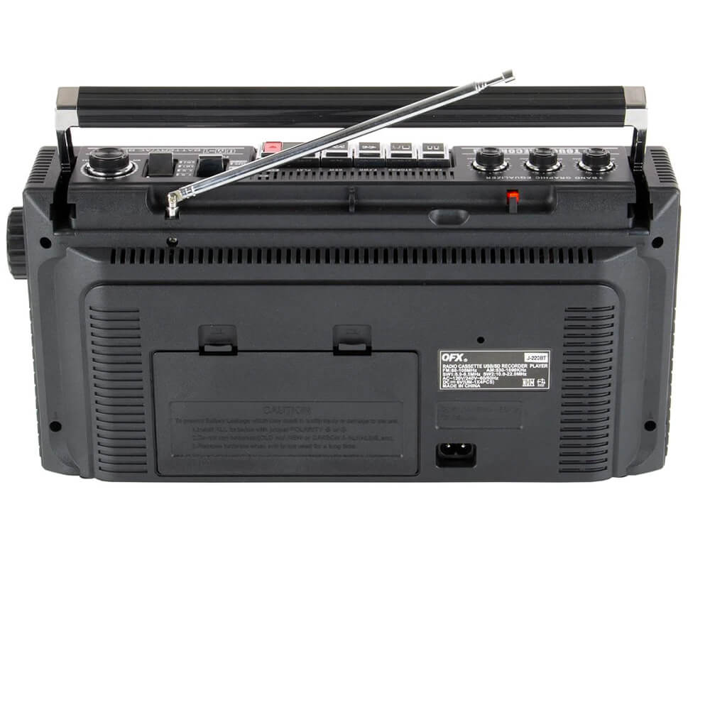 QFX J220BT Bluetooth Radio/Cassette to MP3 Converter Boombox