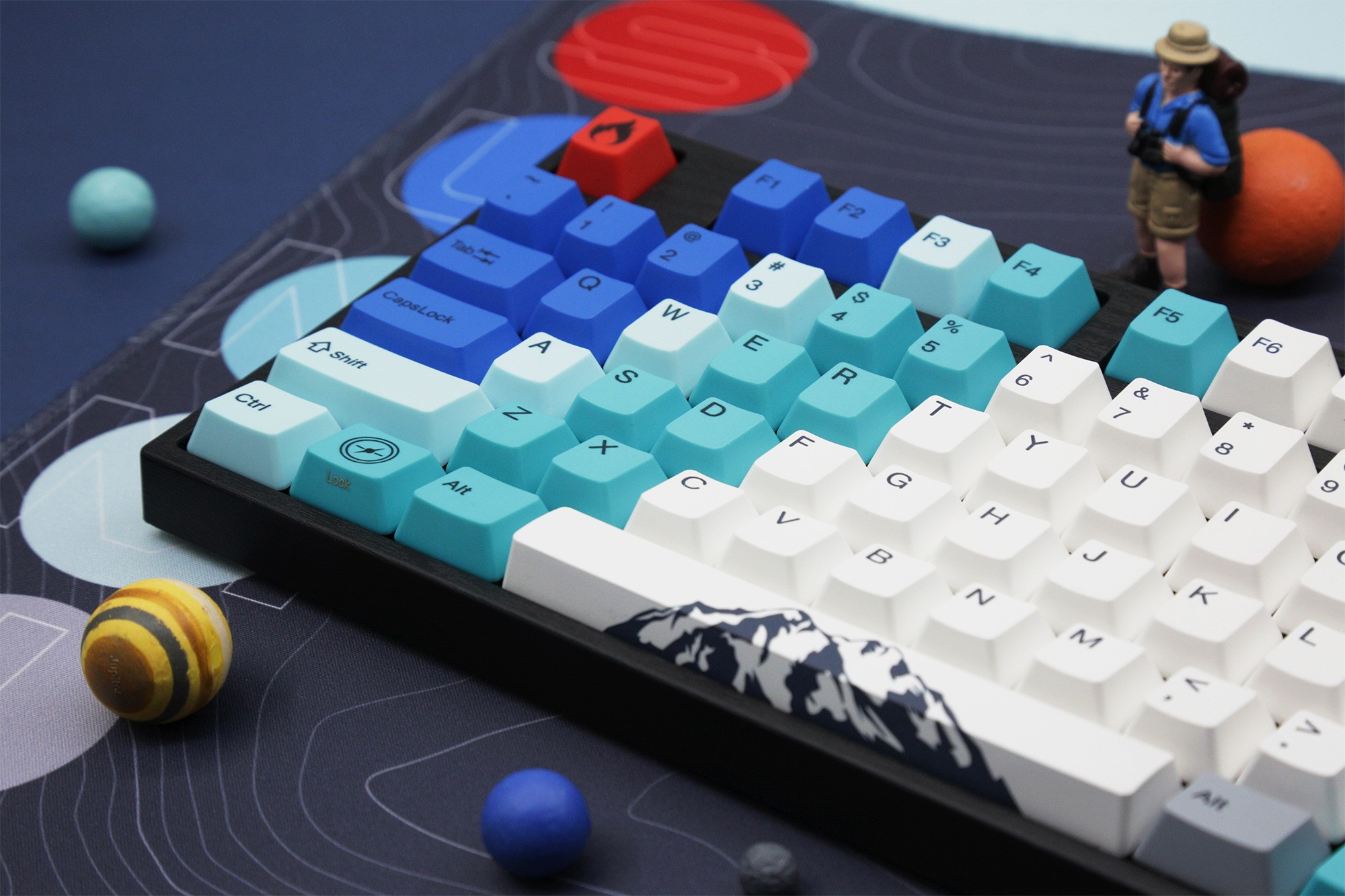 2, 60% Wired/Wireless Mechanical Keyboard (Kailh Box Brown Switch/White Case) - Full Keys Programmable - True RGB Backlit - Tap Arrow Keys - Double Shot PBT Keycaps - NKRO - 1900mAh Battery