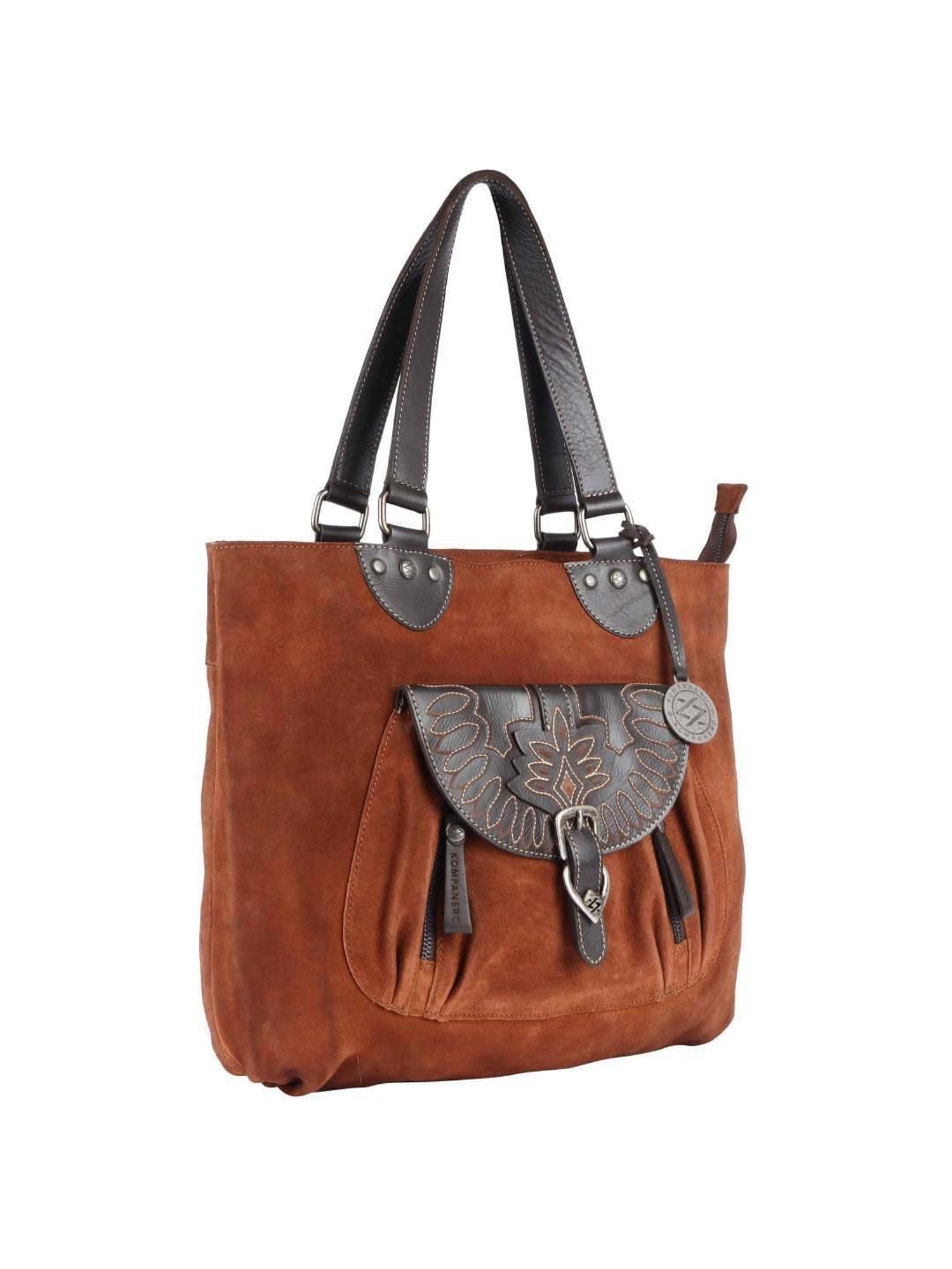 KOMPANERO Tan Textured Medium Shoulder Bag