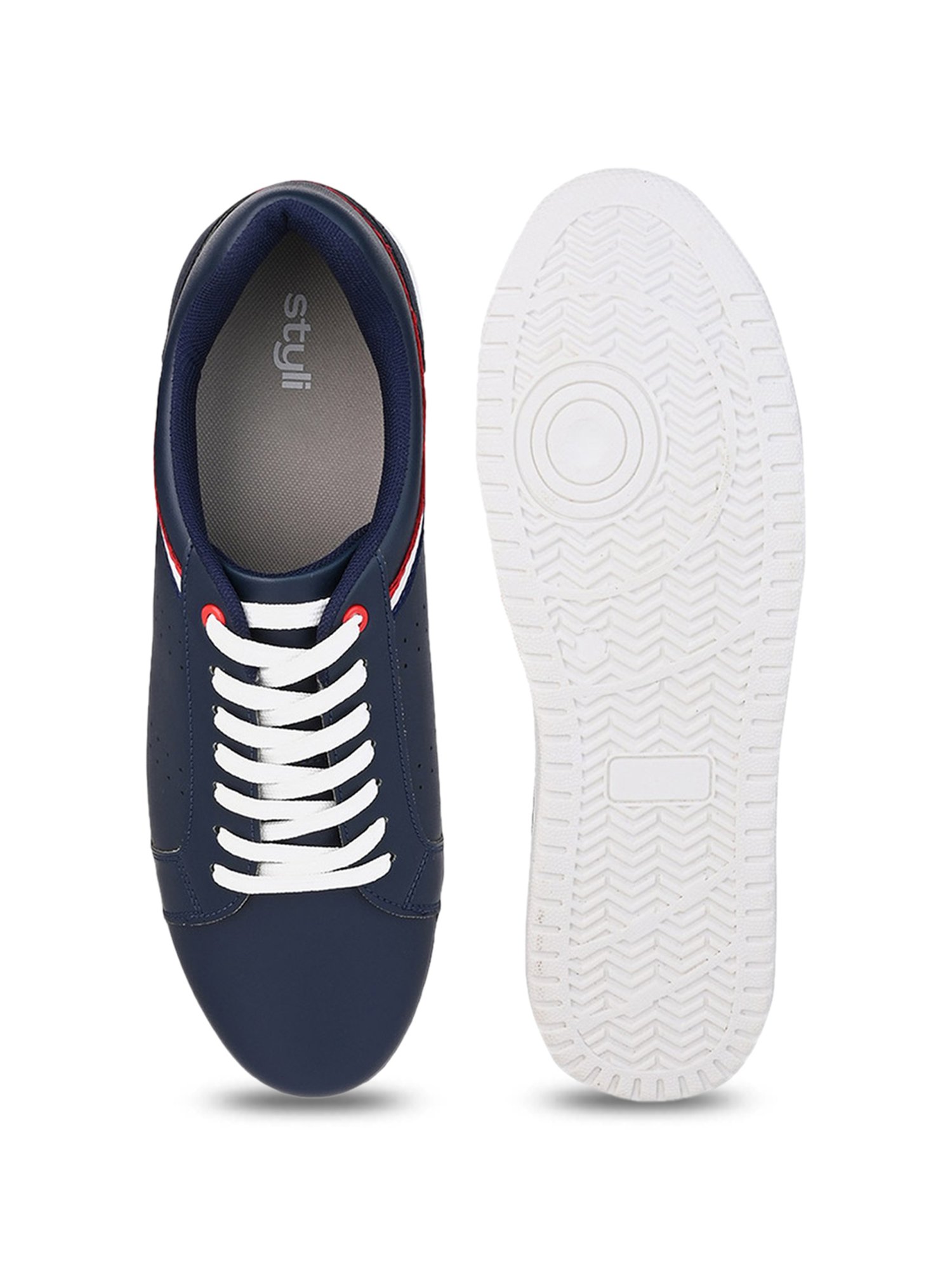 Styli Men's Navy Casual Sneakers