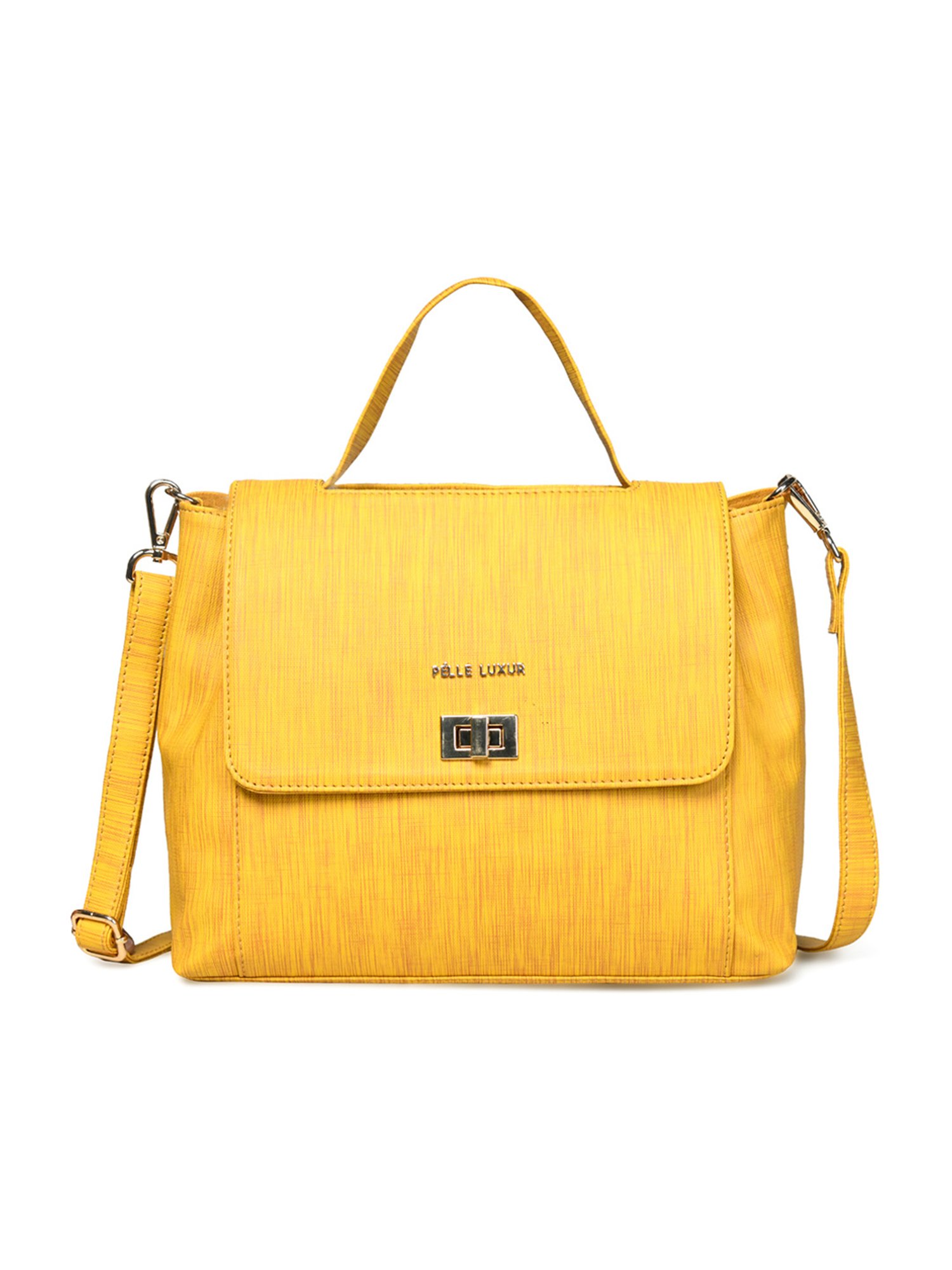 PELLE LUXUR Mustard Medium Cross Body Bag