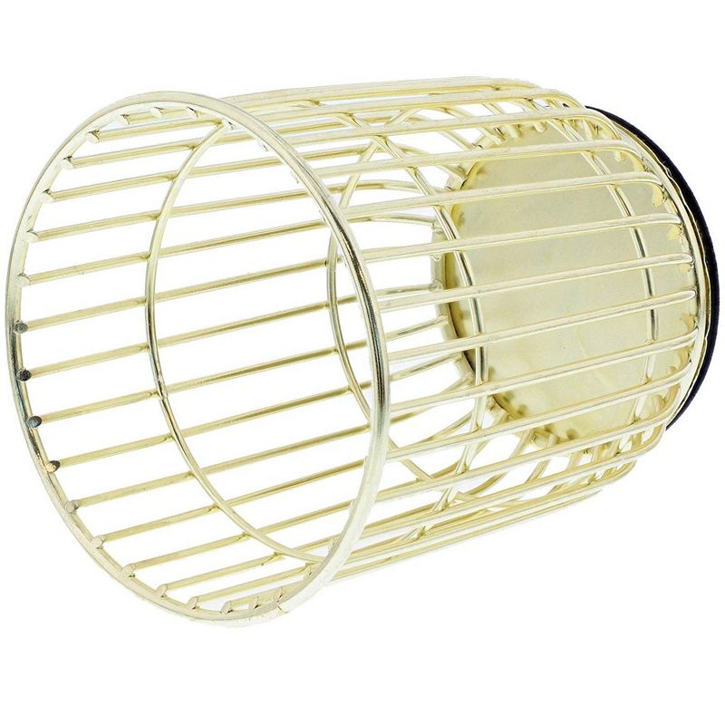 Paper Junkie 2-Pack Gold Wire Desktop Makeup Brush Pencil Pen Holders Cup Desk Organizer, 3.5 x 4 in