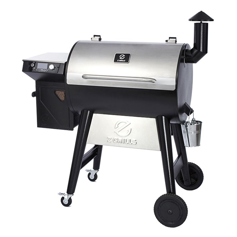 Z GRILLS ZPG-7002F2 8-in-1 Wood Pellet Stainless Steel Grill Smoker for Outdoor BBQ Cooking with Digital Temperature Control, 694 Sq In