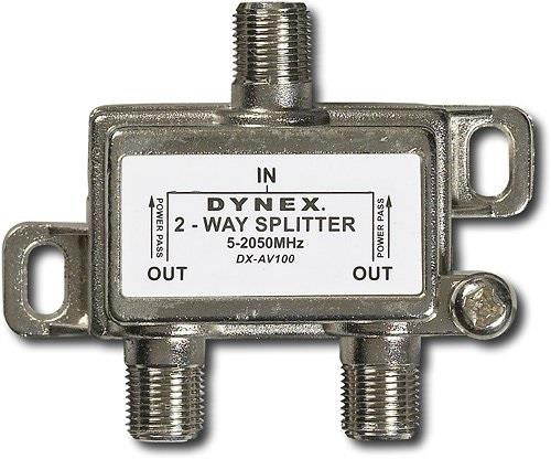 dynex dxav100 2way coaxial cable splitter