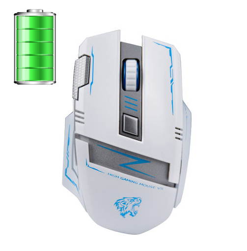 2.4G Wireless Rechargeable 2400DPI 6 Buttons Optical Usb Ergonomic Gaming Mouse